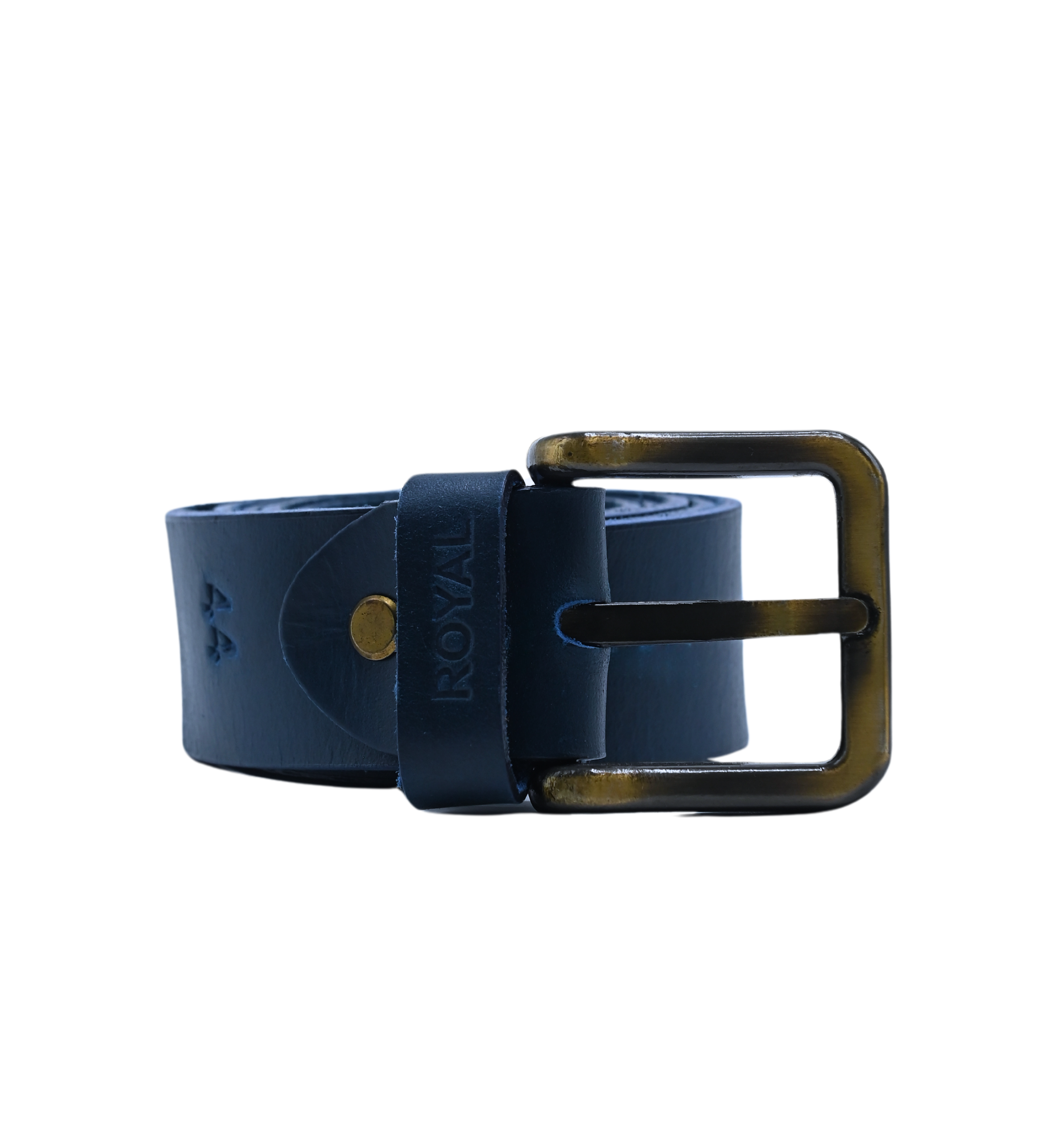 Hand Crafted Leather Blue Belt