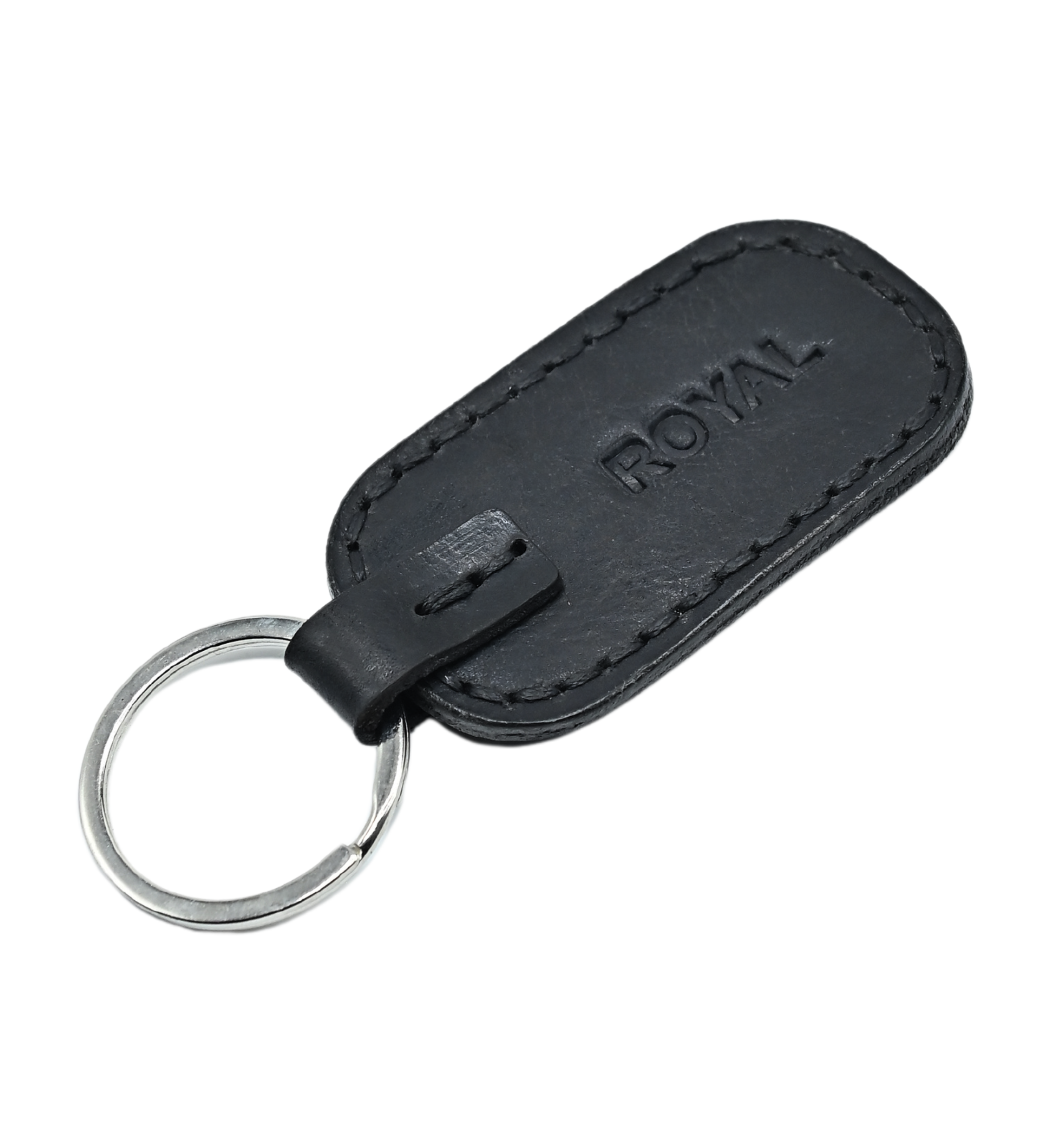 Leather Black Key Chain