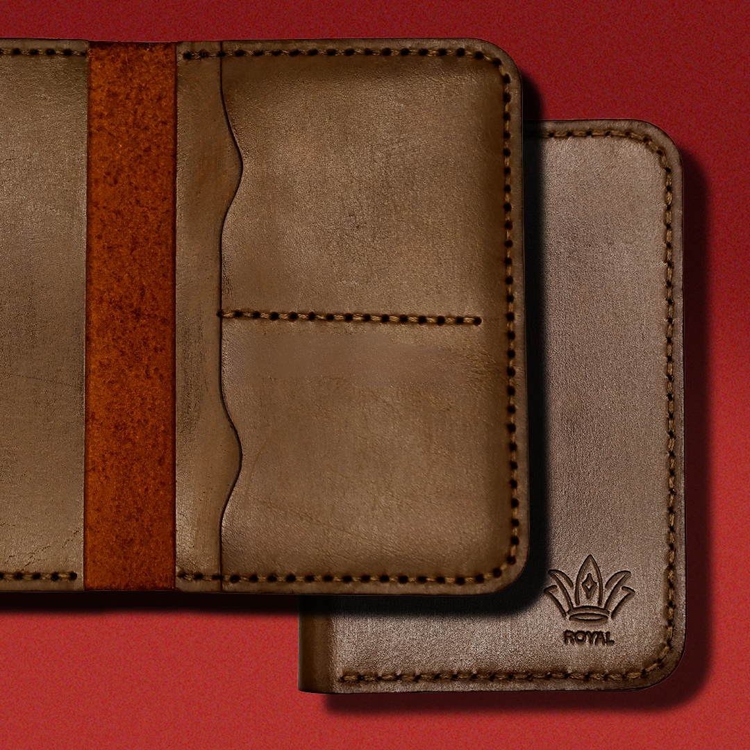 Leather Passport Cover Brown