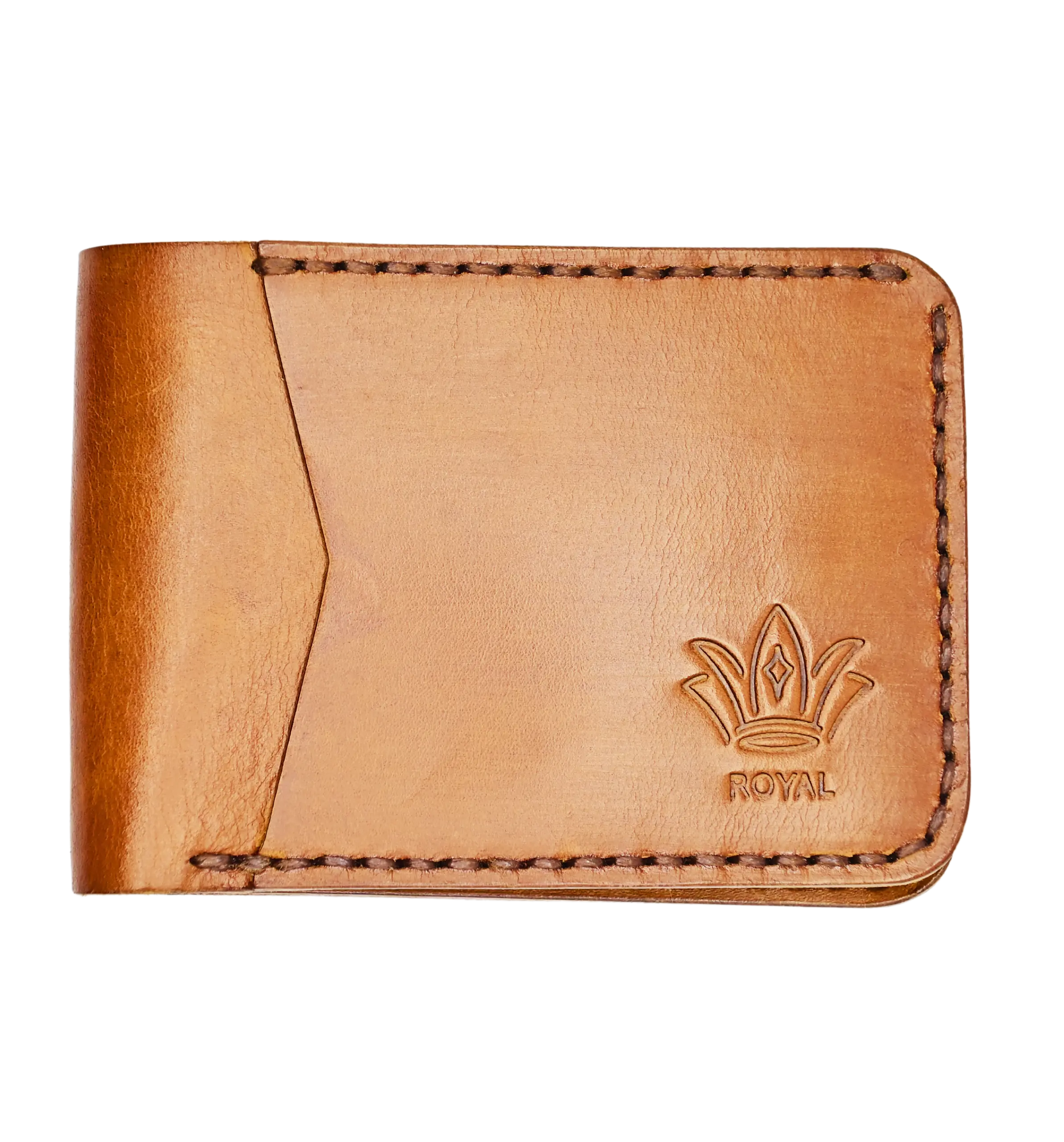 Leather tan Wallet Front Pocket