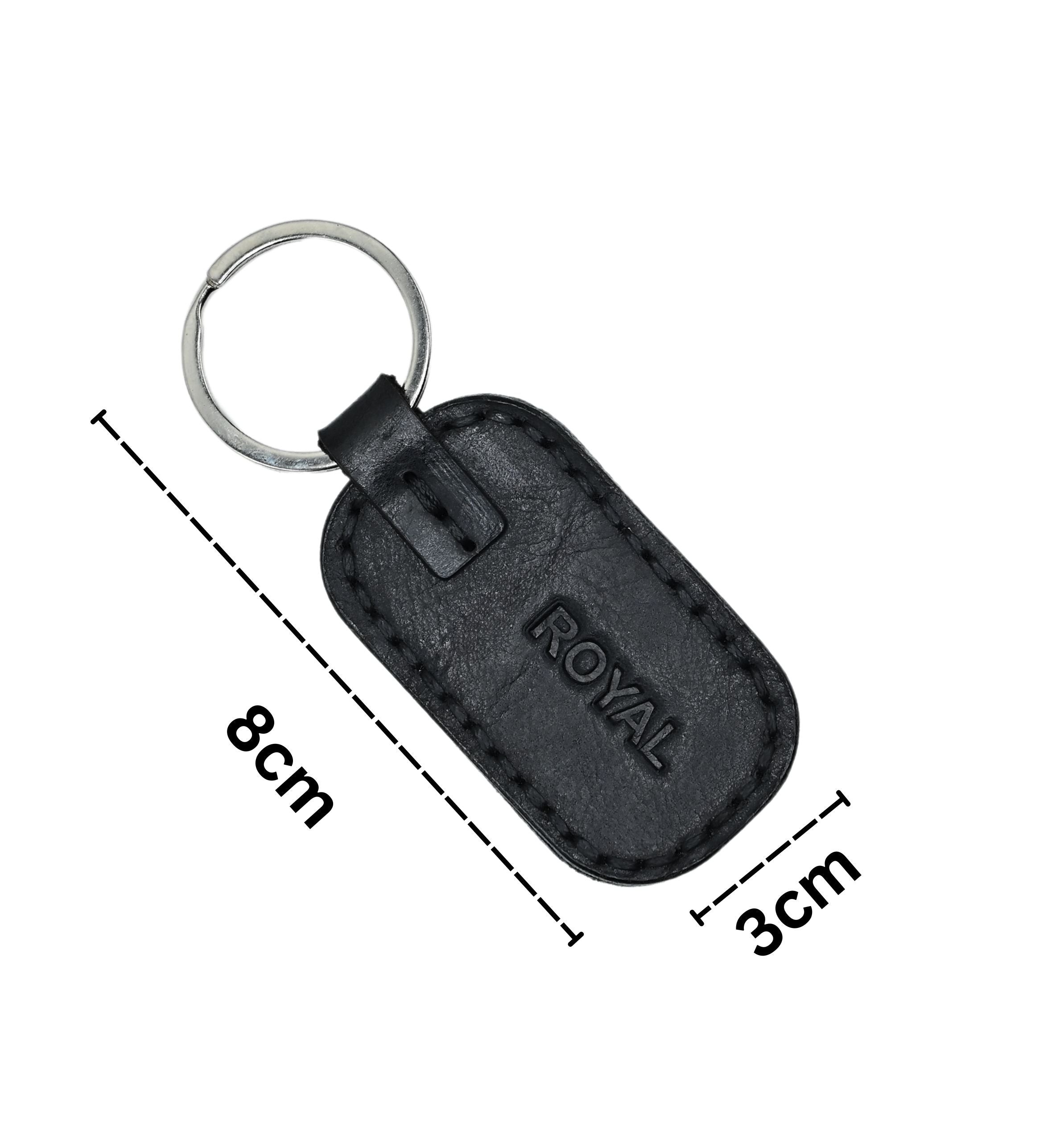 Leather Black Key Chain