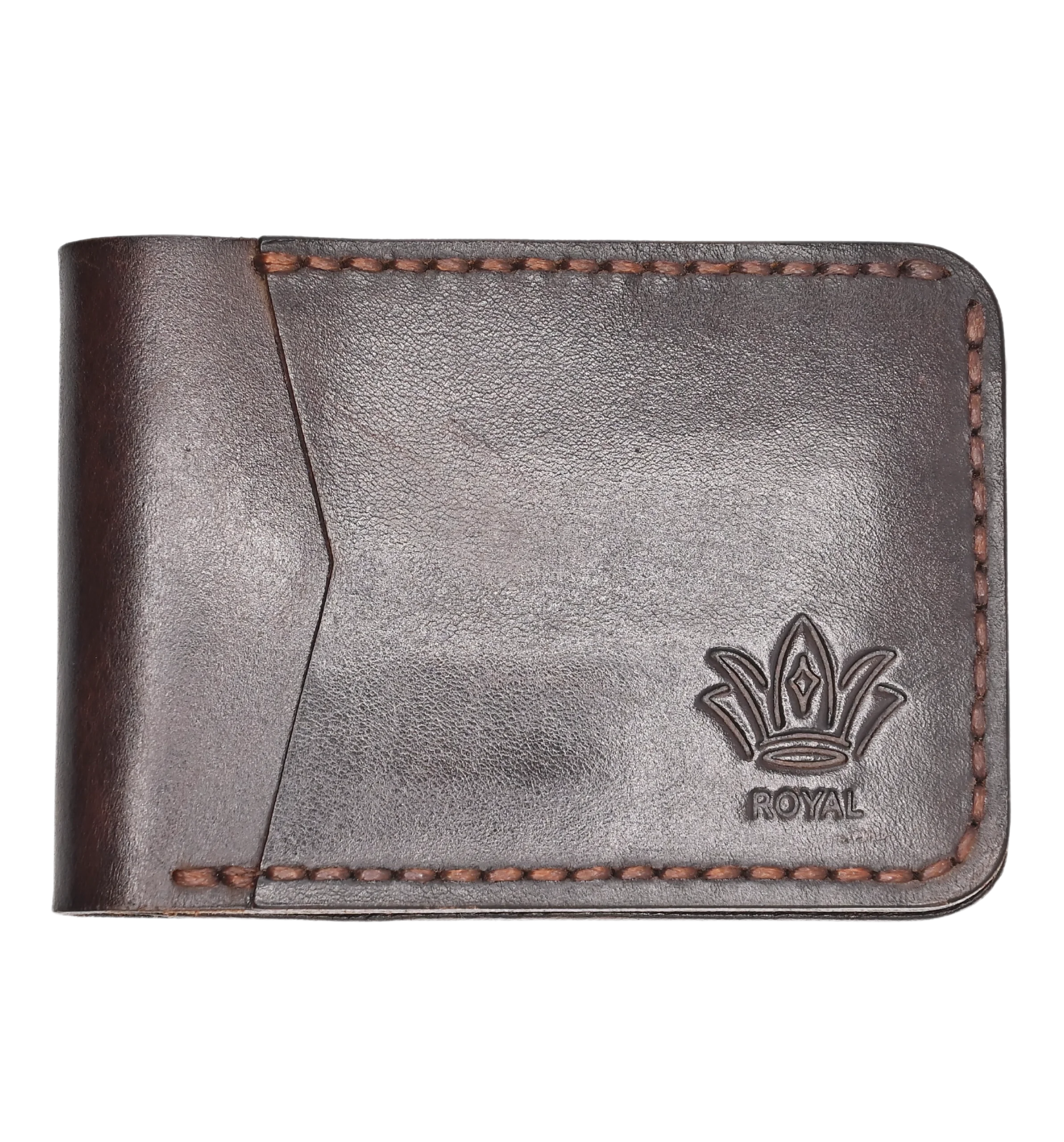 Leather brown Wallet Front Pocket