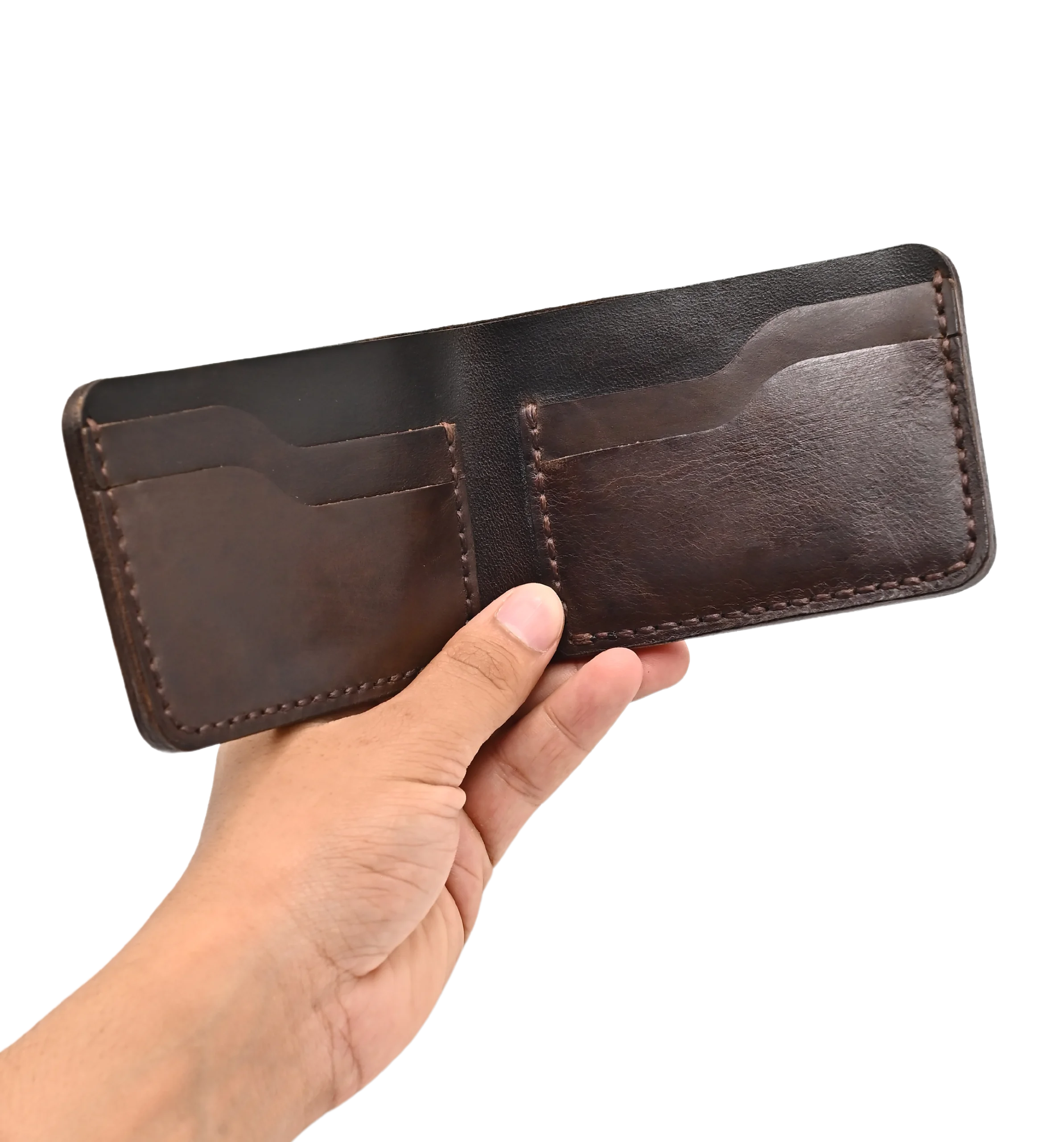 Leather brown Wallet Front Pocket