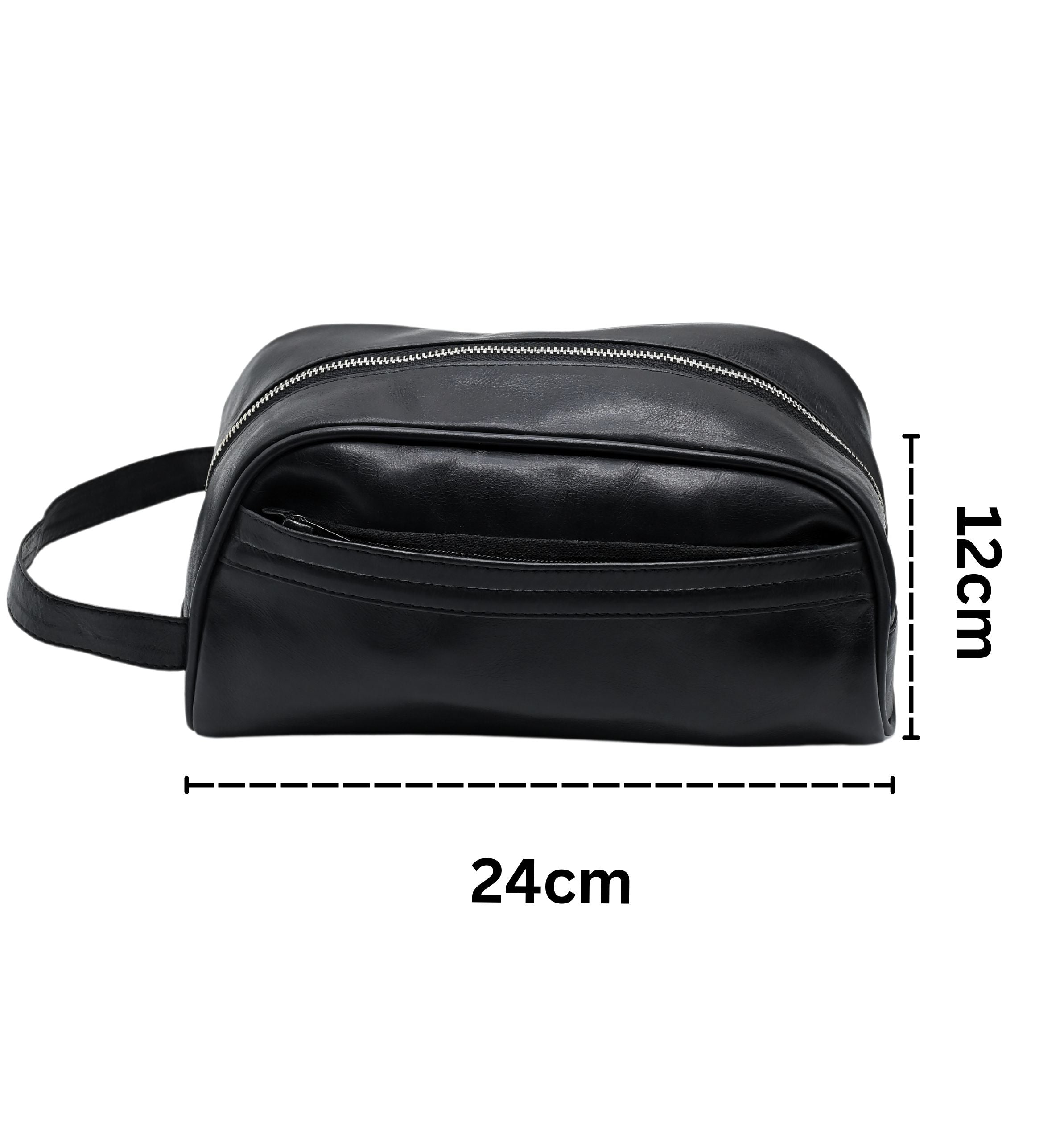 Leather Toilety Bags Crunch( black Design)