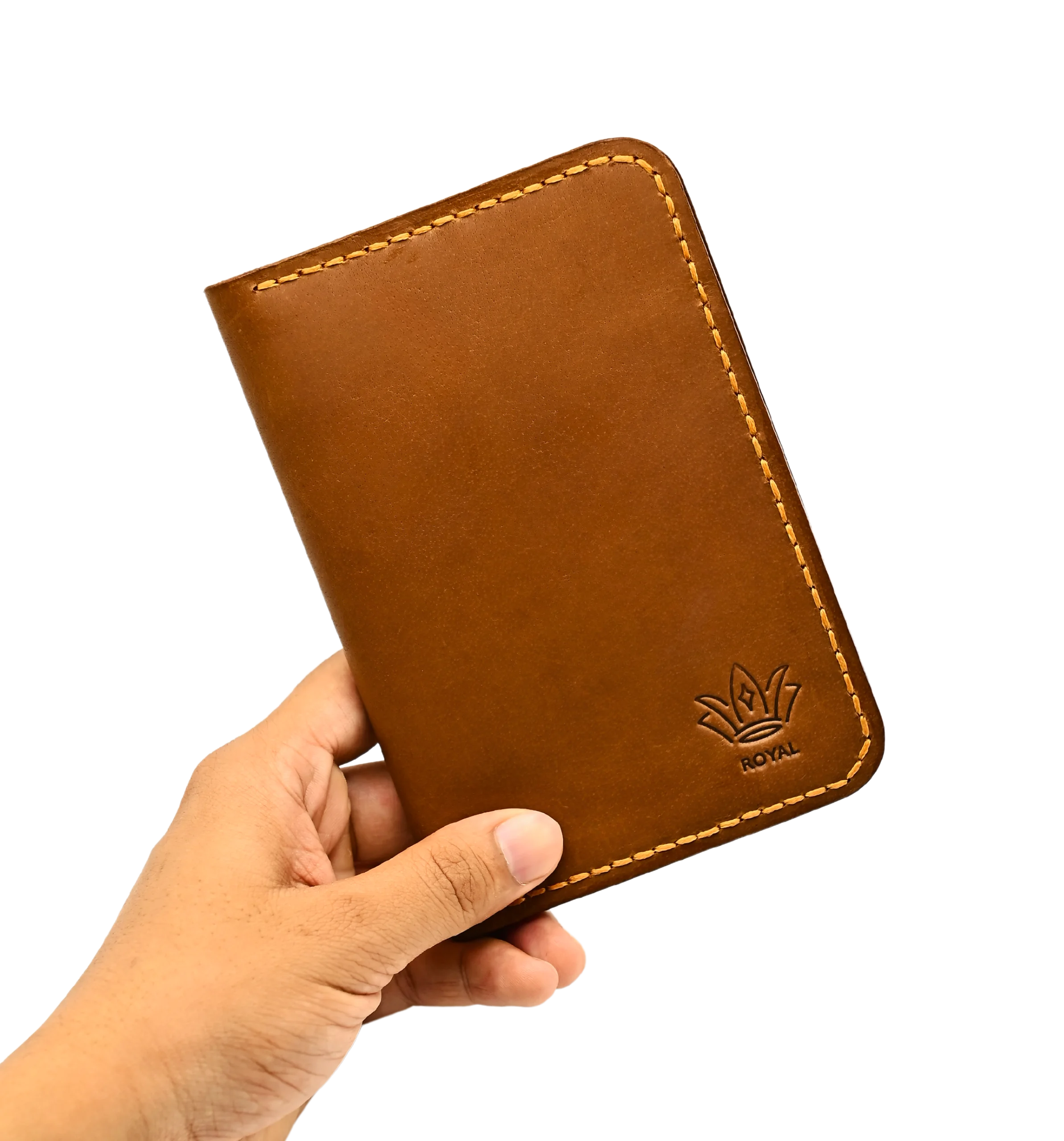 Leather passport Camel color