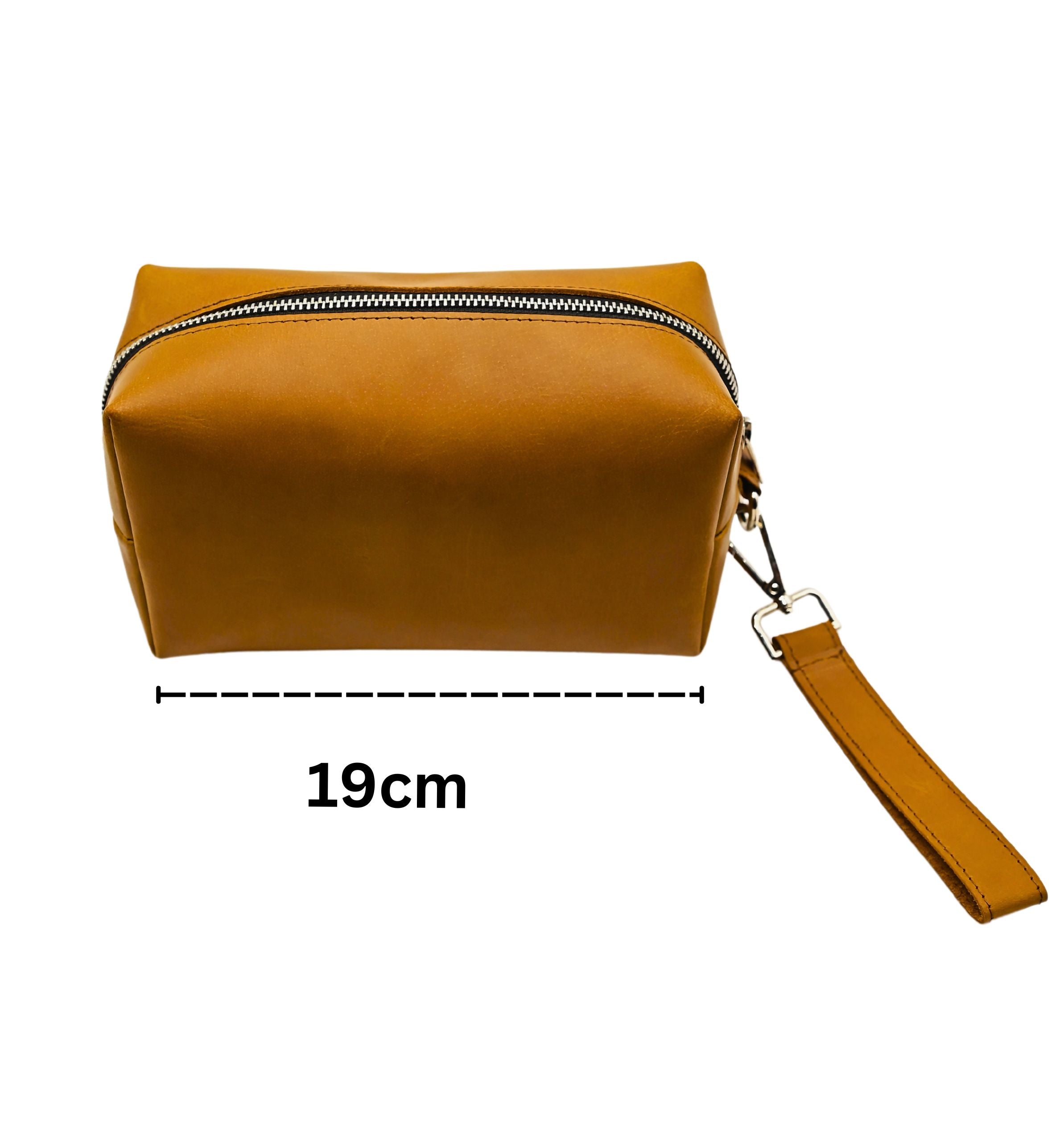 Leather Toiletry Bags Brown